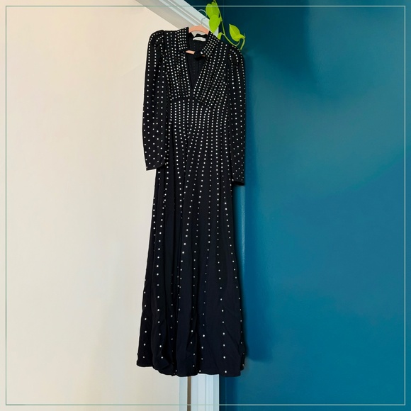 $3900 New Temperley London Crystal-Studded Dallas Runway Dress - Picture 12 of 16